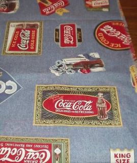 newly listed coca cola fabric 10yds by 16 ins wide