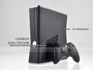 Carbon Fiber Sticker Skin Faceplate Decal Cover for Xbox 360 Slim 
