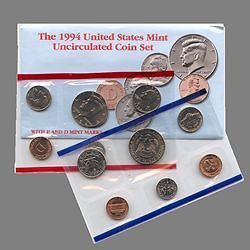 1994 p and d united states mint uncirculated coin set one day shipping 