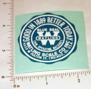watling scale company replacement sticker v 52 
