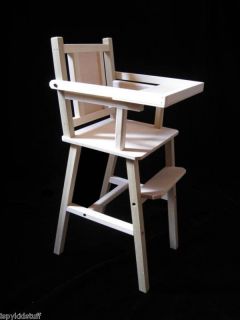 AMISH Wood Doll Highchair High Chair Toy w Tray *Old Fashioned Wooden 