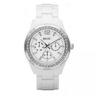 Relic By Fossil Starla White Resin Multifunction Womens Watch ZR15551