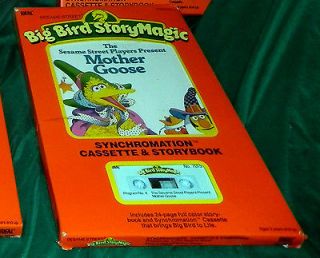 Ideal Sesmame Street Players Present Mother Goose Book & Tape Set 