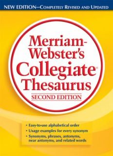 Merriam Websters Collegiate Thesaurus 2010, Hardcover, Revised