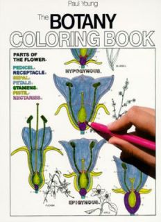 Botany Coloring Book by Paul Young 1982, Paperback