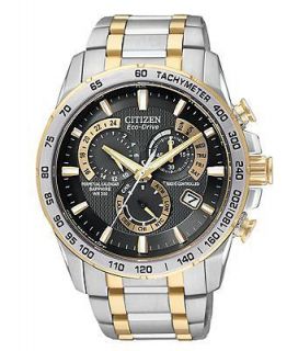 Citizen AT4004 52E Mens Watch Chronograph Two Tone Perpetual 