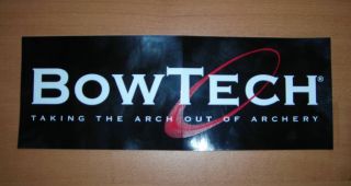 Two (2) BowTech Archery   Black Stickers / Decals   SHARP   FREE 