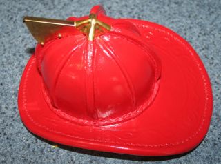 Cairns Mini Leather Fire Helmet  Red  Makes a GREAT GIFT