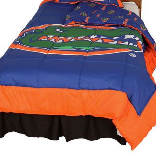 nEw 2pc NCAA FLORIDA GATORS Twin Comforter Sham Decor   COLLEGIATE 