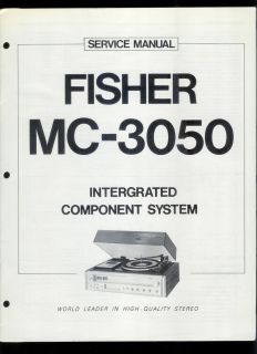 Rare Original Factory The Fisher MC 3050 Stereo Tuner System Service 