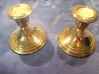 PAIR OF GORHAM SILVER PLATED CANDLE STICK HOLDERS 