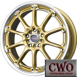Newly listed 17 Gold Drag DR 47 Wheels Rims 4x100/4x114.3 4 Lug Civic 