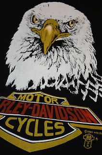 XL ~ vtg 80s 1987 HARLEY DAVIDSON t shirt * eagle