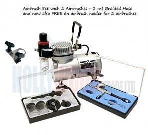 complete d action airbrush kit w 2 airbrush time left