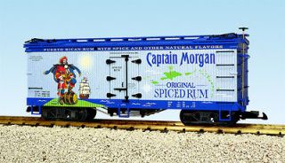 USA TRAINS R16431 CAPTAIN MORGAN WHITE/BLUE BEER TRAIN REEFER BRAND 