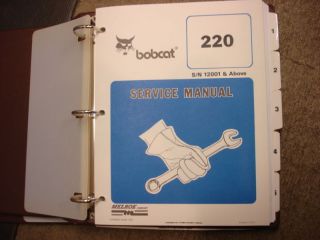 bobcat 220 mini excavator service manual time left $ 55