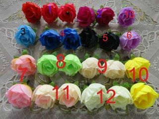 200X Multi Colors Silk Roses Artificial Flower Heads Wedding Party 