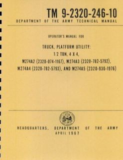 Newly listed TM9 2320 246 1​0 ~ M274A2 ~ Mule Operators Manual 