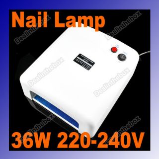   Nail Curing Lamp Dryer 9W Tube Bulb Light White 220 240V With EU Plug