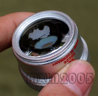 Powerful Dual Lens 30X26 Magnifier jewelry Magnifying Loupe Tool Glass
