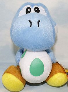 Newly listed new super mario bros blue yoshi&egg 7 plush doll toy