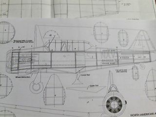 AT 6 TEXAN WAR BIRD, RC ELECTRIC/FF BALSA model airplane plans.
