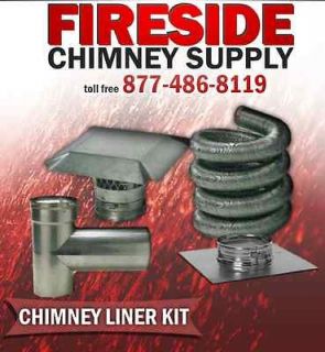Stainless Flexible Chimney Liner Tee Kits W/ Many Sizes and Options 