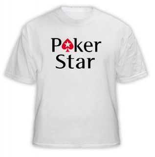 poker star t shirt white