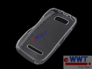 for Nokia Asha 305 / 306 Clear Diamond Lace Skin Gel TPU Back Cover 