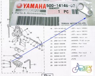 Yamaha RD350YPVS RZ350 RD350LC Carb Plate NOS RD250LC DT250 DT400 