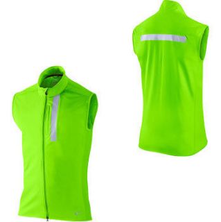 Mens Electric Green Nike Shield Winter Running Vest Gilet 480951 361