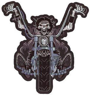 FLAMED CHOPPER Death RIDER LARGE Motorcycle Vest BACK PATCH