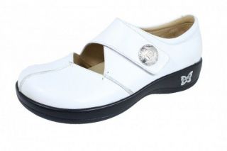 Alegria Womens Kaitlyn Professional Nursing Shoes   White Leather 