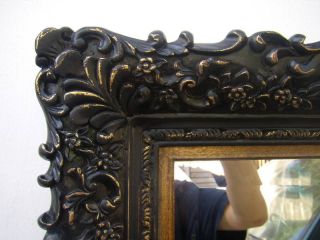 baroque black gold wall vanity mirror 24 5 x 28