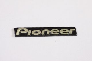 pioneer logo chrome silver emblem badge pair from hong kong 