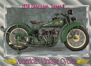 Vintage Cycles 1930 Excelsior Super X Motorcycle Engine V Twin 45 cu 