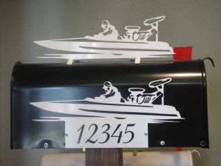 mailbox topper flatbottom race boat drag boat decrotive mailbox topper