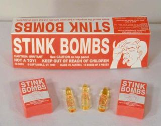 case of glass stinky stink bombs 36 total wholesale