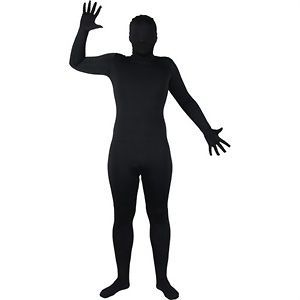 Mens Ladies Unisex M Skinz Black Skin Tight Body Suit Outfit for Skin 