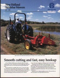 New Holland 451/456 Sicklebar Tractor Mower Brochure Leaflet