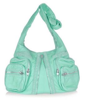 NWT ALEXANDER WANG Aqua Donna Leather Hobo Zipper Bag Purse