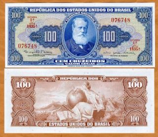 brazil 100 cruzeiros nd 1961 1964 p 170 170c unc