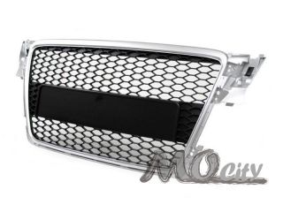 Front RS4 Style Mesh Grille Grill for Audi 09 11 A4 B8 Pre Facelift 