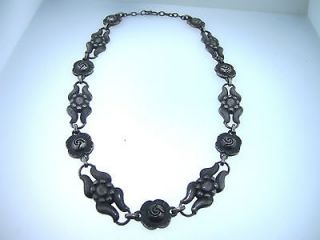 Georg Jensen Silver REGITZE Necklace # 466 with Black Agate