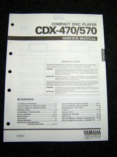 original yamaha cdx 470 570 service manual time left $