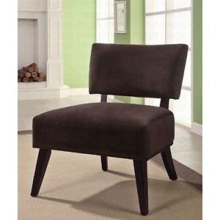 accent chair with oversized seating in brown fabric time left
