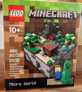 NEW LEGO MINECRAFT MICRO WORLD CUUSOO 21102 FREE US SHIPPING Also 
