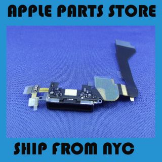 black iphone 4 4g usb dock connector charger flex cable