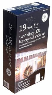   Icicle Christmas Lights Set 9 ft Long Outdoor Decoration