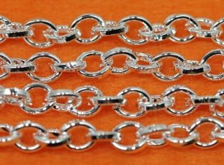 16ft Silver Plated Cable Open Link Iron Metal Chain Findings 5x4 2x1 